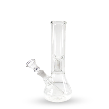 8 IN SINGLE DOME PERCOLATOR CLEAR GLASS WATER PIPE